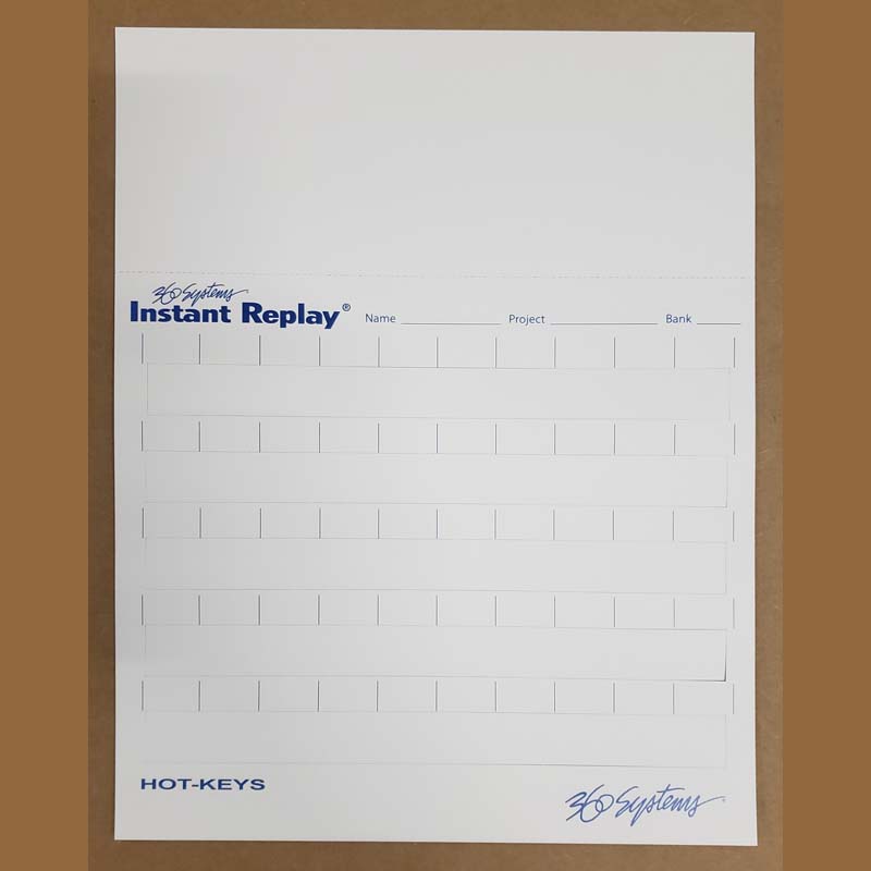 Instant Replay Paper Overlays
