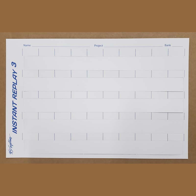 Instant Replay3 Paper Overlays